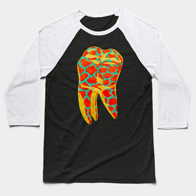 Tooth 2 Baseball T-Shirt by RaLiz